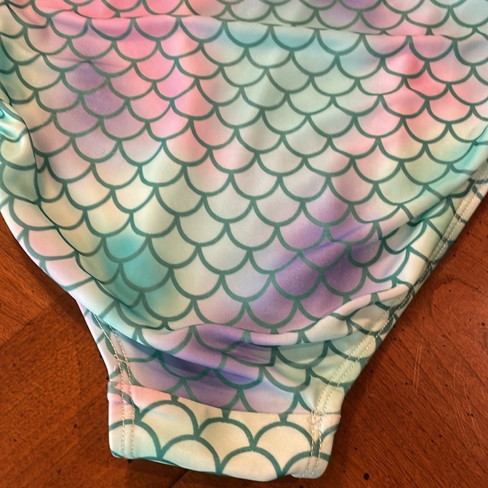 SO Little Mermaid One Piece Swimsuit - girls size 10 including free Mermaid Tail - Picture 10 of 16